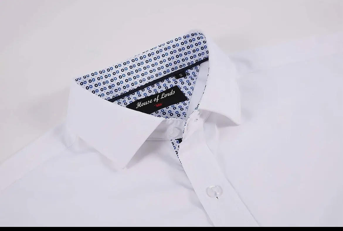 Men's Dress Shirt Wrinkle Free Regular Long Sleeve Shirts - White